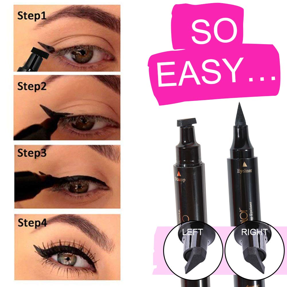 Eyeliner 2 în 1 cu Ștampilă pentru Codițe Perfecte